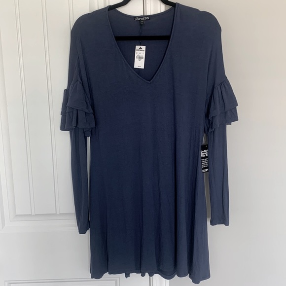 Express jersey knit long sleeve mini dress NWT - Picture 1 of 5